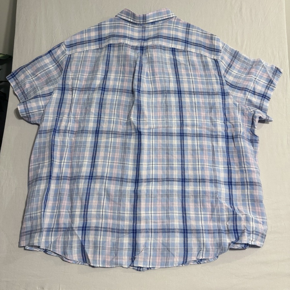 Vineyard Vines Classic Fit Tucker Shirt Mens 3XB Button Down 100% Linen Blue - Picture 6 of 8